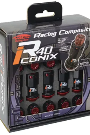 Top Rated Project Kics 20 PCS (NO LOCKS) Black R40 Iconix W/ Plastic Cap (Black) - 12X1.25