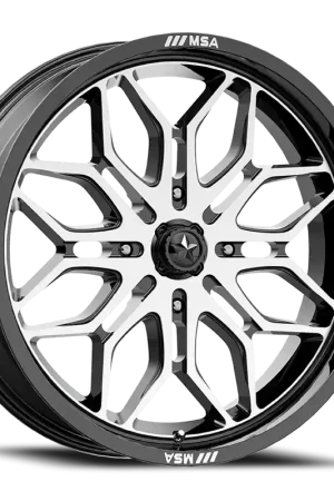 MSA Sniper M47 GBM 20x7 +10 4x137mm 96mm Gloss Black Machined Free Shipping