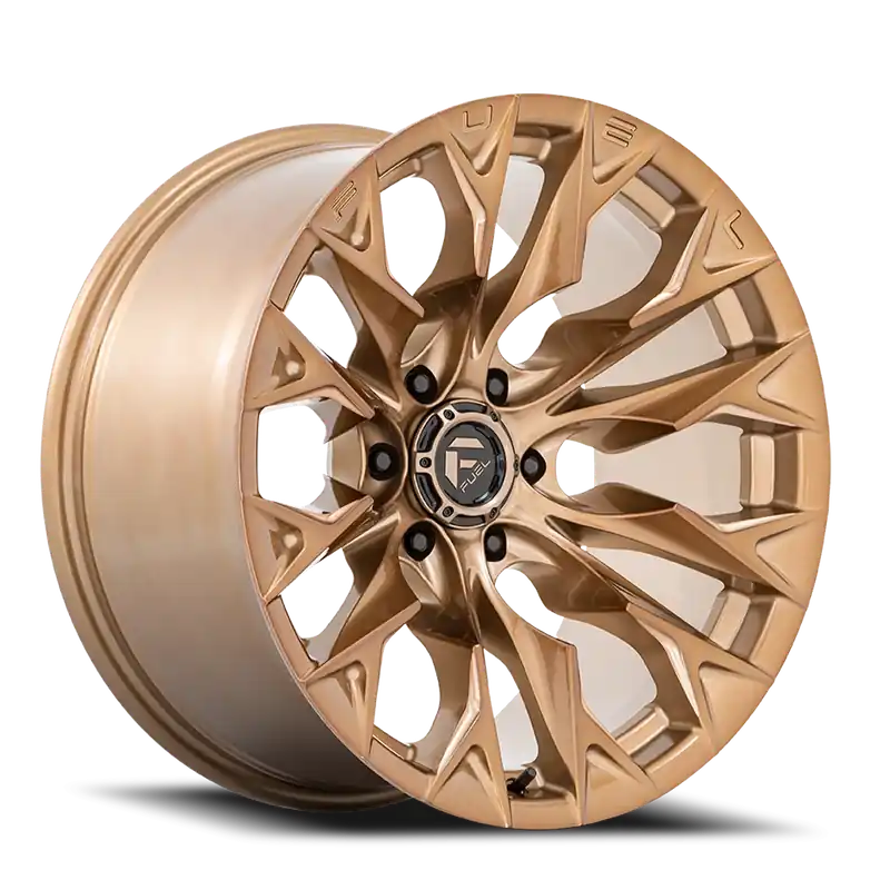 Fuel Flame 6 D805 22x10 -18 6x135mm 87.1mm Platinum Bronze Brand New