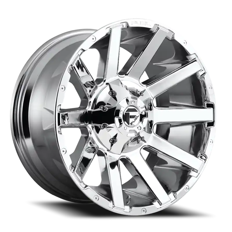 Fuel Contra D614 20x9 +2 6x135/6x139.7mm 106.1mm Chrome Money Back Guarantee