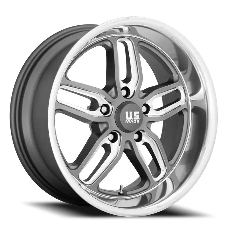 US Mags CTEN U129 18x8 +1 5x120.65mm 72.56mm Matte Gunmetal Milled Trusted Brand