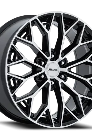 Petrol P5E BD 20x9.5 +30 6x135mm 87.1mm Gloss Black Machined Face Buy Online