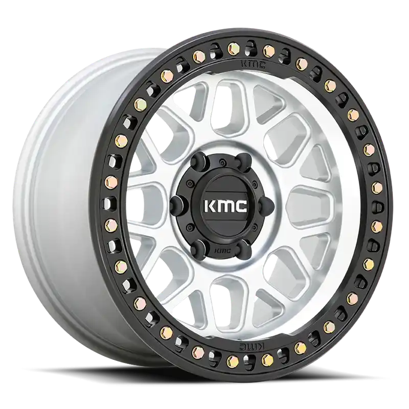 Fast Shipping KMC GRS KM549 SL 17x9 +0 6x135mm 87.1mm Machined Machined Satin Black Lip
