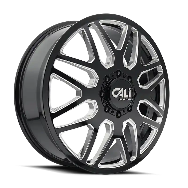Special Offer Cali OffxRoadxOffroad Invader Dually 9115D Gloss Black Milled 24x8.25 8x165.1 x232mm 121.3mm