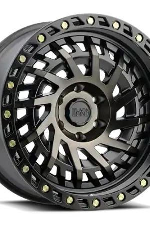 Markdown Black Rhino Shredder BK 17x9 +0 6x139.7mm 112.1mm Matte Black Machined Dark Tint