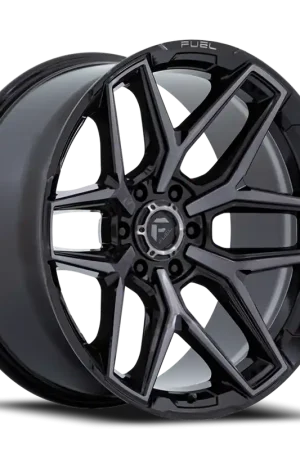 Budget Fuel Flux 6 FC854BT 20x9 +20 6x139.7mm 106.1mm Gloss Black Brushed Gray Tint