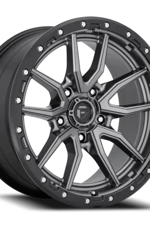 Fuel Rebel D680 18x9 +1 5x127mm 71.5mm Matte Gunmetal Black Bead Ring Free Delivery