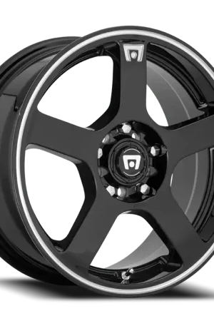 Motegi MR116 FS5 GBM 17x7 +40 5x105/5x114.3mm 72.6mm Gloss Black Machined Flange While Supplies Last