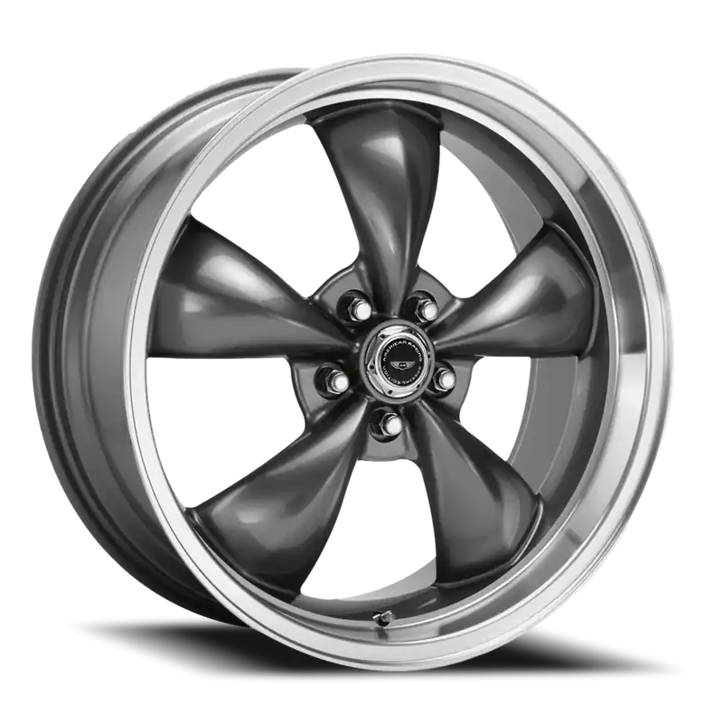 Clearance American Racing Torq Thrust M AR105 GY 17x7.5 +45 5x100mm 57.1mm Anthracite Machined Lip