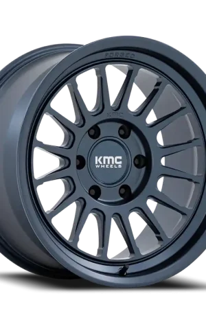 Worldwide Shipping KMC Impact Forged KM447LX 17x8.5 -10 6x139.7mm 106.1mm Metallic Blue