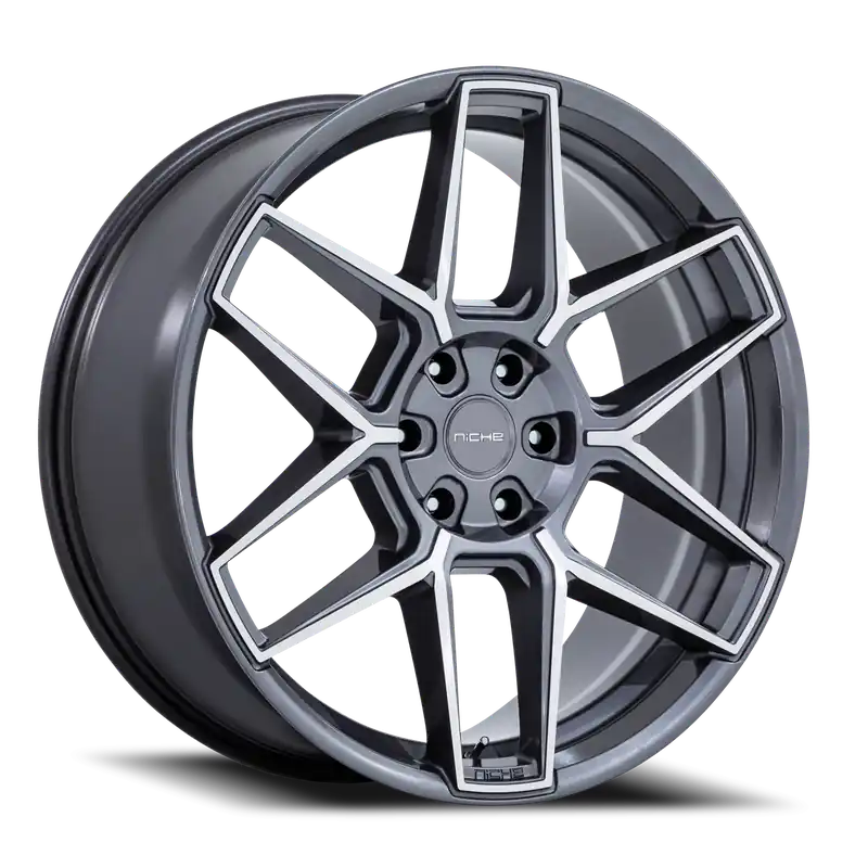 Niche Rise NC281 22x10.5 +18 5x115mm 71.5mm Anthracite Machined Face Clearance