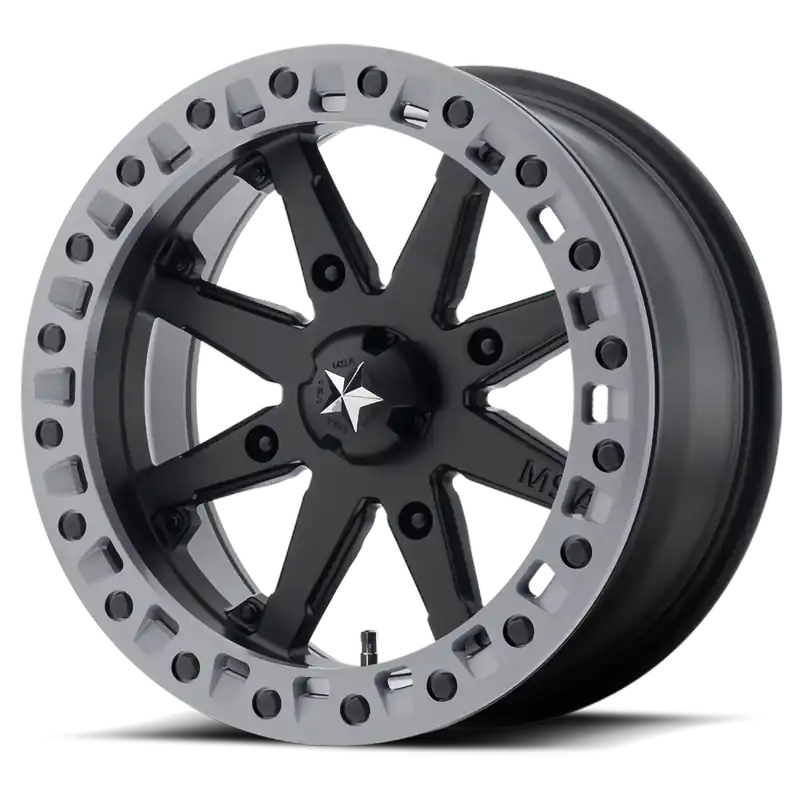 Warranty Included MSA Lok2 M31 14x7 +0 4x110mm 86mm Satin Black Matte Gray Ring