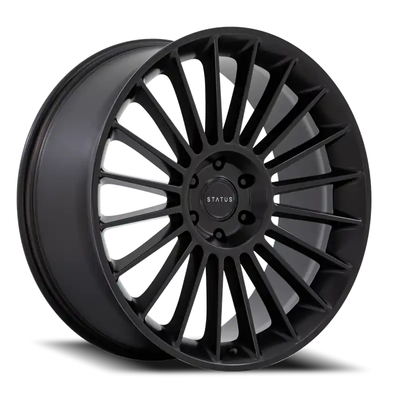 Status Venti MB 22x9.5 +25 6x135mm 87.1mm Matte Black Seasonal Sale