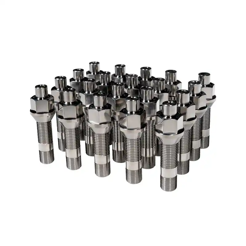 Get Yours Wheel Mate Titanium Wheel Stud Conversion (Raw Ti) - M14x1.25 to M14x1.5 - 74mm - 60deg Lug Nut