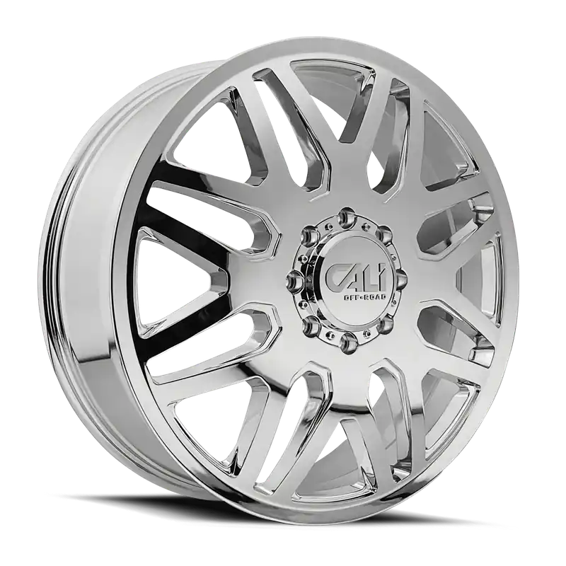 Flash Sale Cali OffxRoadxOffroad Invader Dually 9115D Chrome 22x8.25 8x210 115mm 154.2mm