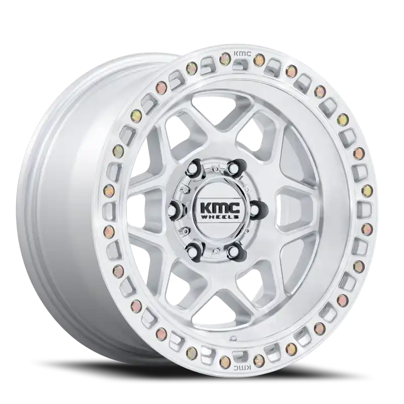 Luxury KMC Torx KM553SD 17x8.5 +0 5x127mm 71.5mm Gloss Silver Machined Face