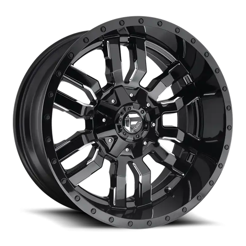 Fuel Sledge D595 17x9 -12 6x135/6x139.7mm 106.1mm Gloss Black Milled Must Have