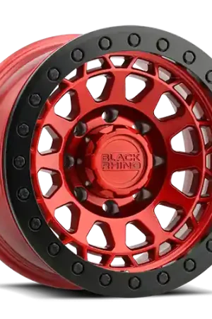 Buy Direct Black Rhino Primm Beadlock RD 17x8.5 -38 8x165.1mm 125.1mm Candy Red Black Ring-Black Bolts