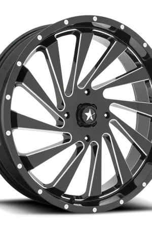 MSA Blade M46 GB-M 22x7 +0 4x137mm 112mm Gloss Black Milled Hassle-Free Returns
