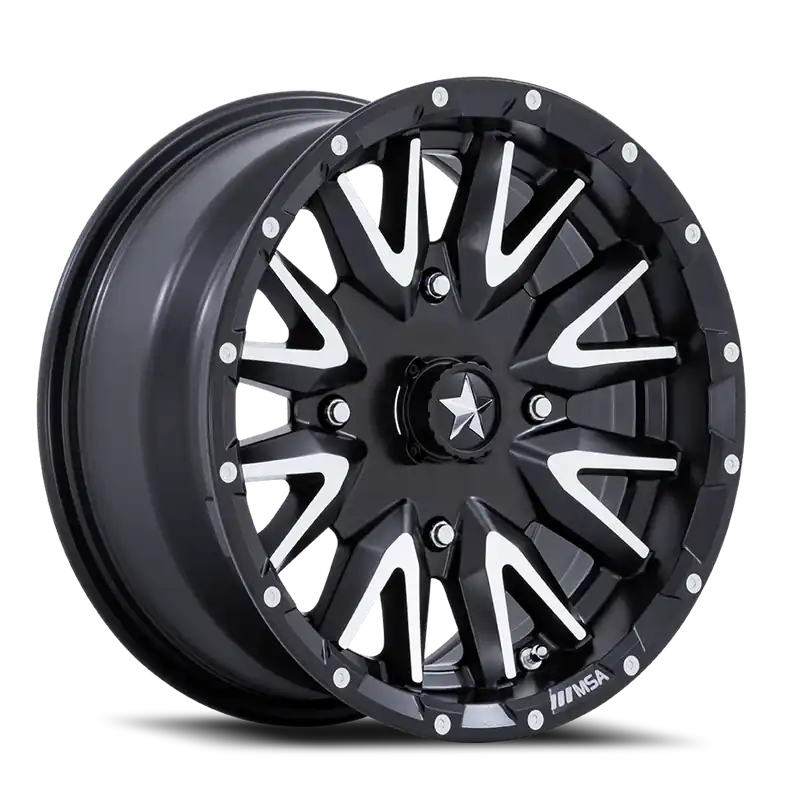 MSA Creed M49 MBM 15x7 +10 4x110mm 86mm Matte Black Machined Today Only