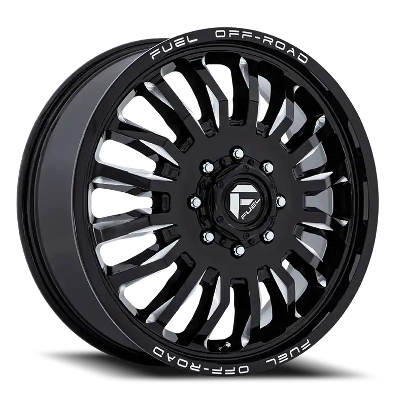 Free Delivery Fuel Arc Dually D868 22x8.25 +104 8x165.1mm 117mm Gloss Black Milled
