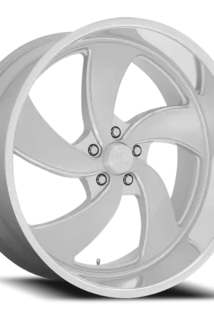 Exclusive US Mags Desperado 5 U134 22x8.5 +1 5x127mm 78.1mm Brushed Silver Milled-Diamond Cut Lip