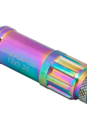 NRG 700 Series M12 X 1.25 Steel Lug Nut w/Dust Cap Cover Set 21 Pc w/Locks & Lock Socket - Neochrome Save Now