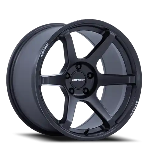 Motegi MR160 Battle VI MX 18x8.5 +30 5x100mm 56.15mm Matte Blackbird Metallic Time-Limited