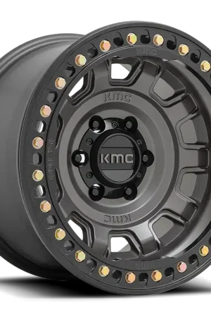 KMC Tank Beadlock KM236 GY 17x9 -15 5x127mm 71.5mm Anthracite Latest