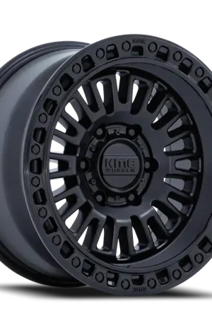 KMC Aztec KM554 MB 17x8.5 +0 5x127mm 71.5mm Matte Black Gloss Black Lip Deal