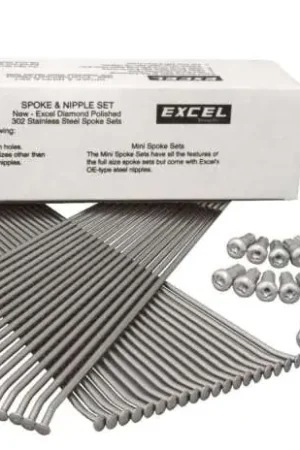 Excel Front Spoke/Nipple Set (w/ Wrench) - 9 Gauge / 36 Qty - Silver Seasonal Sale
