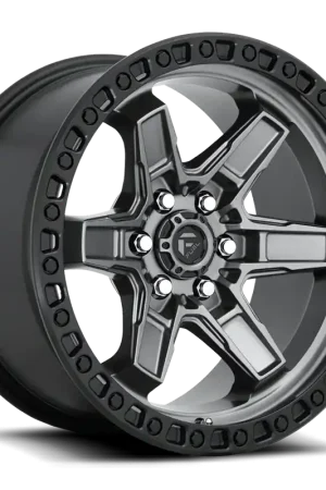 Fuel Kicker D698 17x9 +1 6x139.7mm 106.1mm Matte Gunmetal Black Bead Ring Buy Direct
