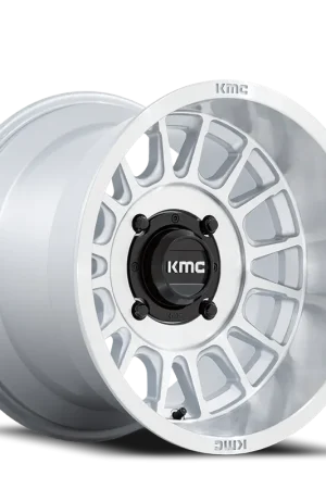 KMC Impact UTV KS138 SL 15x7 +10 4x156mm 115.1mm Machined Silver Free Returns