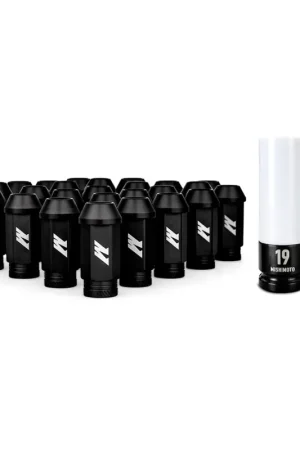 Premium Mishimoto Aluminum Locking Lug Nuts M12x1.5 27pc Set Black