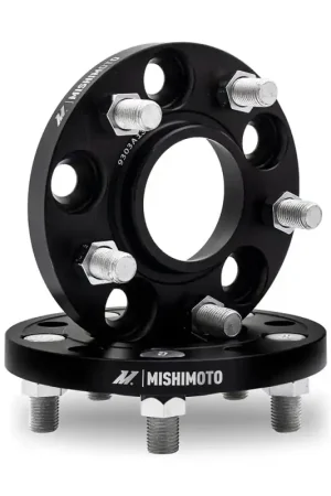 Same Day Shipping Mishimoto Mishimoto Wheel Spacers 5x114.3 64.1 CB M14x1.5 15mm BK