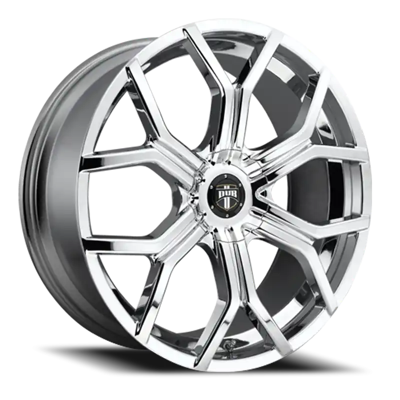 Save Now DUB Royalty S207 24x9.5 +30 6x135/6x139.7mm 87.1mm Chrome