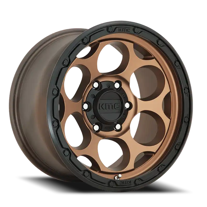 Affordable KMC Dirty Harry KM541 BRZ 17x8.5 +18 6x139.7mm 106.25mm Matte Bronze Black Lip