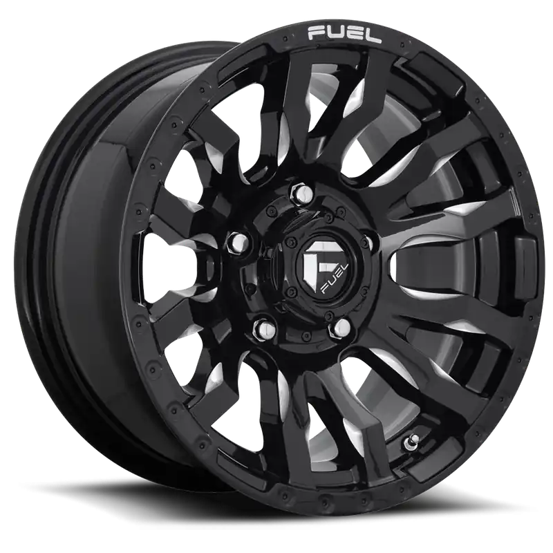 Fuel Blitz D673 18x9 +1 5x127mm 71.5mm Gloss Black Milled Premium