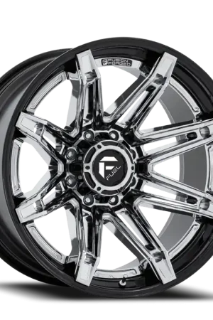 Fuel Brawl FC401PB 22x12 -44 6x135mm 87.1mm Chrome Gloss Black Lip Express Delivery