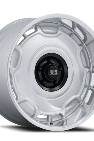 US Mags Arlington UC146SD 20x10 +6 5x127mm 78.1mm Silver Matte Black Center-DC Lip Popular