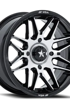 New Arrival MSA Radar UTV M52 BD 14x7 -47 4x137mm 96mm Gloss Black Machined Face