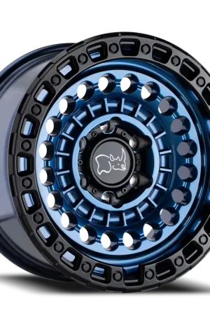 Black Rhino Sentinel BL 17x8.5 +0 8x170mm 125.1mm Cobalt Blue Black Lip Edge Worldwide Shipping