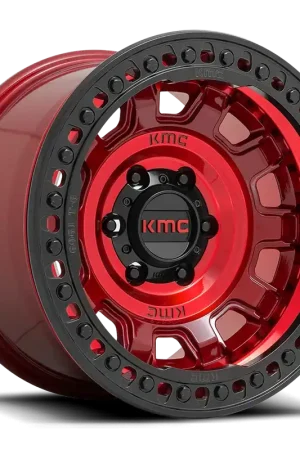 KMC Tank Beadlock KM236 RD 17x9 -38 5x127mm 71.5mm Candy Red Order Now