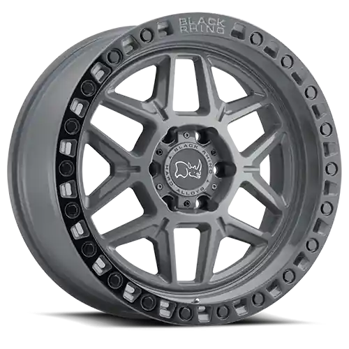 Black Rhino Kelso GY 20x9 -18 5x127mm 71.6mm Battleship Gray Black Lip Edge-Black Bolts Next Day Delivery