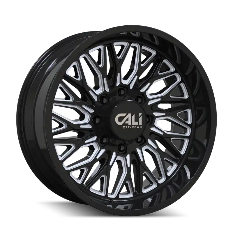 Big Sale Cali OffxRoad Crusher 9118 Gloss Black Milled 22x10 8x180 x19mm 124.1mm