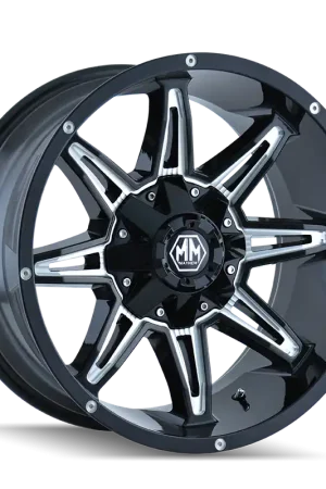 Price Cut Mayhem Rampage 8090 Gloss Black Milled 20x10 8x170 x25mm 125.2mm