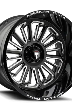 American Truxx Butcher AT1916 Gloss Black Milled 24x14 6x139.7 x76mm 106mm New Release