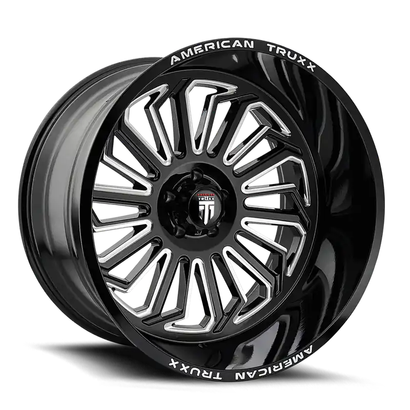 American Truxx Butcher AT1916 Gloss Black Milled 24x14 6x139.7 x76mm 106mm New Release