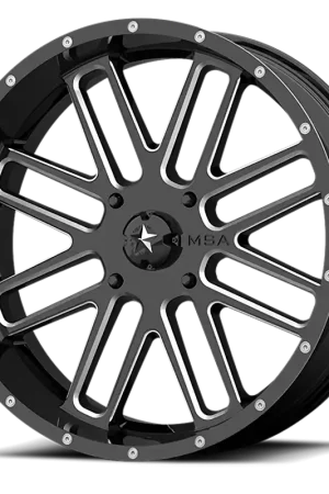MSA Bandit M35 GB-M 22x7 +4 4x156mm 132mm Gloss Black Milled Shop Now