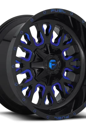 Fuel Stroke D645 18x9 -12 5x114.3/5x127mm 78.1mm Gloss Blue Milled New Arrival